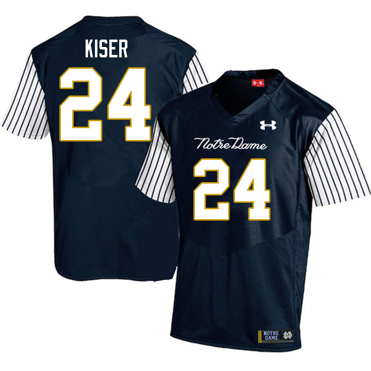 Men #24 Jack Kiser Notre Dame Fighting Irish College Football Jerseys Stitched-Alternate